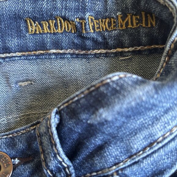 Cowgirl Tuff Womens Bootcut Jeans 26/33 Blue Don't Fence Me In Western Cowgirl - Picture 13 of 15